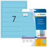 Herma Ordneretiketten A4, 192 mm lang, permanent haftend/bedruckbar, 140 St&uuml;ck, blau