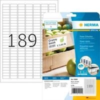 Power-Etiketten HERMA 10900, 25,4 x 10 mm, 4725 Etiketten / 25 A4-Bl&auml;tter,