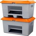 Streugutbeh&auml;lter unterfahrbar, mit Entnahme&ouml;ffnung, 200 l, L 890 x B 600 x H 690 mm