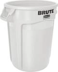 Wertstoffsammler Brute, Polyethylen, rund, 121 l, wei&szlig;