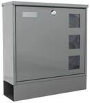 Rottner Briefkasten Postale, Wandmontage, Namensschlid/Postrolle/Sichtfenster,
