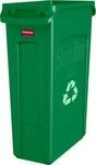 Slim Jim&reg; Abfallbeh&auml;lter, 87 Liter, gr&uuml;n, m. Recycling-Symbol