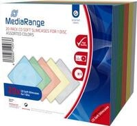 CD/DVD-Leerh&uuml;lle, bruchsicher, farbig sortiert, Slimcase, 20 St&uuml;ck