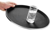 Antirutsch-Tablett Esmeyer&reg; TENNESSEE, rund, &oslash; 355 mm, stapelbar, Fiberglas &
