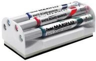 Pentel Whiteboardmarker Maxiflow, mit Wischer, Schreibspitze 2 mm, 4-er Set