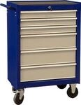 Werkstattwagen Projahn ECOBlue, mit Rollen, 400 kg Lastkraft, 6 Schubf&auml;cher