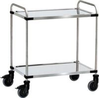 Edelstahlwagen, H950 x L870 x B570 mm, 2 Etagen