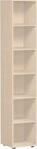 Regal, 6 Ordnerh&ouml;hen, 5 B&ouml;den, B 400 x T 400 x H 2160 mm, Ahorn-Dekor 45031