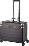 ALUMAXX Business Trolley PANDORA, mit Tragegriff und Rollen, Aluminium, mattschwarz