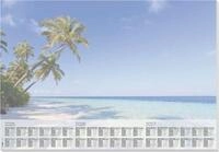 Schreibunterlage "Beach" 30 Blatt, Kalendarium 2025/2026/2027, 80 g/m&sup2;