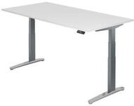 Schreibtisch TOPAS LINE, elektrisch h&ouml;henverstellbar, C-Fu&szlig;, B 2000 x T 1000 x H