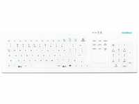 Cleankeys CK4W - Tastatur - mit Touchpad - kabellos - 2.4 GHz - Deutsch