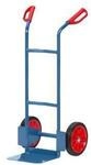 Stahlrohrkarre, bis 200 kg, H 1150 mm, Vollgummibereifung, blau