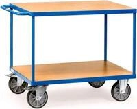 Tischwagen, Stahl/Holz, 2 Etagen, L 1200 x B 800 mm, bis 600 kg,