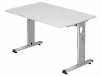 SchreibtischULM,C-Fuß,Rechteck,B1200xT800xH650-850mm,weiß