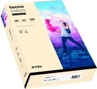 Farbiges Kopierpapier tecno colors, DIN A4, 120 g/m&sup2;, hellchamoisgelb, 250 Blatt