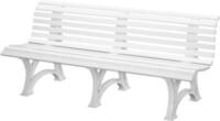 Parkbank, 4-Sitzer, L 2000 mm, wei&szlig;