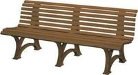 Parkbank, 4-Sitzer, L 2000 mm, braun