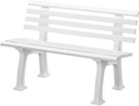 Gartenbank, 2-Sitzer, L 1200 mm, wei&szlig;