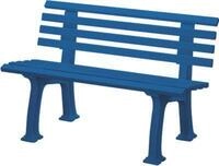 Gartenbank, 2-Sitzer, L 1200 mm, blau