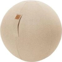 Sitzball FELT, Filzimitat 100% Polyester, waschbar, rei&szlig;fest, Trageschlaufe, beige