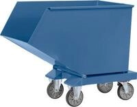 Muldenkipper 4701, 250 l, blau RAL 5007, mit Ablasshahn und Sieb
