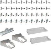Werkzeughalter Set ADB, 45-teilig, f&uuml;r Lochw&auml;nde mit 4-Kantlochung & 10 x 10 mm