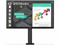 LG Monitor Ergo 27QN880, 27 ", 16:9, inkl. OneClick-Standfuß, 2xHDMI, 2 x USB...