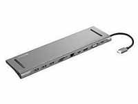 Sandberg USB-C 10-in-1 Docking Station - Dockingstation - USB-C - VGA, HDMI - 1GbE