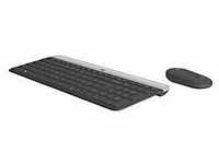 Logitech Slim Wireless Combo MK470 - Tastatur-und-Maus-Set - kabellos - 2.4 GHz -