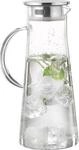 Glaskaraffe 1,7 L Borosilikatglas hitzebest&auml;ndig, Edelstahl-Silikon-Deckel 18/10, H