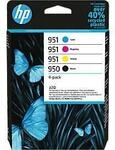 Original HP Tintenpatronen 950/951 CMYK, Mixpack, cyan, magenta, gelb, schwarz