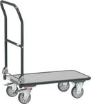 Klappwagen, Stahl/Holz, bis 250 kg, 720 x 450 mm, TPE-Bereifung, anthrazitgrau