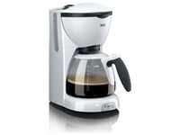 Braun Kaffeemaschine CaféHouse Pure Aroma KF520/1, weiß, 1100 W, 10 Tassen, mit
