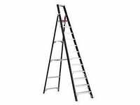 Stufenstehleiter Professional Topline, einseitig, Aluminium, 12 Stufen, schwarz