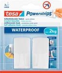 tesa Powerstrips Haken Wave, f&uuml;r Feuchtr&auml;ume, h&auml;lt Gegenst&auml;nde bis 2 kg, 2er-Set