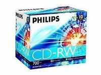 Philips CW7D2NJ10 - 10 x CD-RW - 700 MB (80 Min) 4x - 12x - Jewel Case...