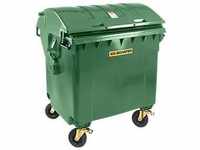 Müllcontainer MGB 1100 RD, Kunststoff, Runddeckel, 1100 l, grün