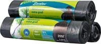 Secolan&reg; Abfalls&auml;cke, Material Recycling-Polyethylen, 200 Liter, schwarz, 8 St&uuml;ck