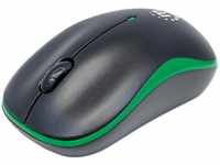 Manhattan Success Wireless Mouse, Black/Green, 1000dpi, 2.4Ghz (up to 10m), USB,
