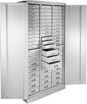 ADB Schubladenschrank, 60 Schubladen, Zylinderschloss, 2-Punkt-Verriegelung, B 800 x