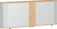 Querrollladenschrank Alicante, B 2000 x T 400 x H 828 mm, Buche-Dekor