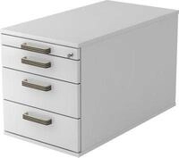Rollcontainer TOPAS LINE, 3 Sch&uuml;be, 1 Utensilienauszug, abschlie&szlig;bar,