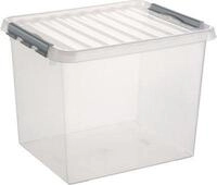 Aufbewahrungsbox Sunware Q-LINE, Verschlussclips, transparent, stapelbar, 52 l, L 500