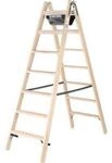 Munk&reg; Holz-Stufen-Stehleiter, Nadelschnittholz/Buche, 80 mm geriffelt,
