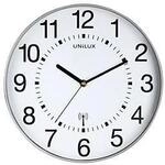 UNILUX Wanduhr Wave, Funk, &Oslash; 30 cm, metallgrau
