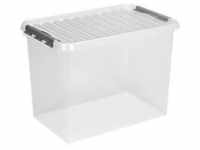 Aufbewahrungsbox Sunware Q-LINE, Verschlussclips, transparent, stapelbar, 72L, L 600