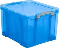 Box, Kunststoff, transparent blau, 35 l