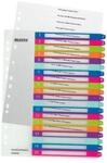 LEITZ&reg; Kunststoffregister Wow, Zahlen 1-20, A4 &Uuml;berbreite, PC-beschriftbar,einzeln
