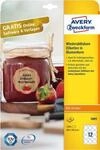 AVERY&reg; Zweckform Klebeetiketten, blanko, 60 x 59,5 mm, 120 St&uuml;ck, Blumenform, f&uuml;r